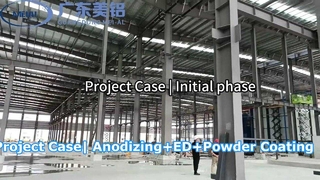 Ligne d'anodisation d'aluminium haute capacité | Anodisation+ED+Revêtement en poudre| 3 lignes