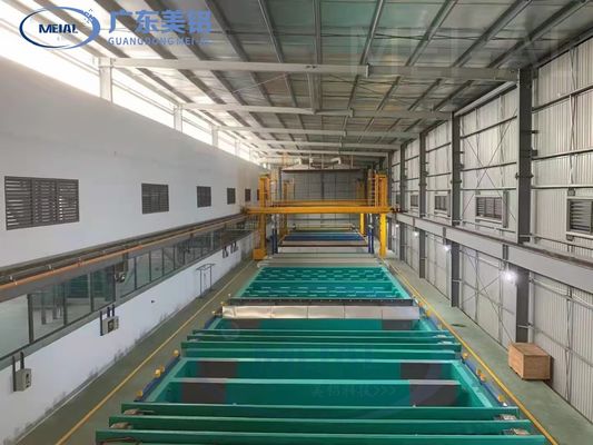 Bon prix 600 T/mois ligne de production d'anodisation horizontale pour profilés en aluminium argenté en ligne