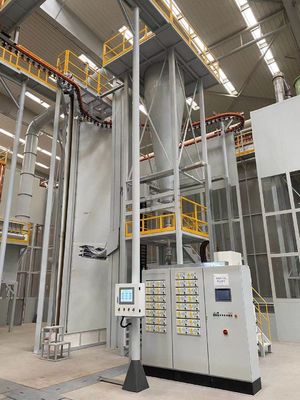 Ligne de revêtement industrielle automatisée de poudre profil en aluminium de verticale