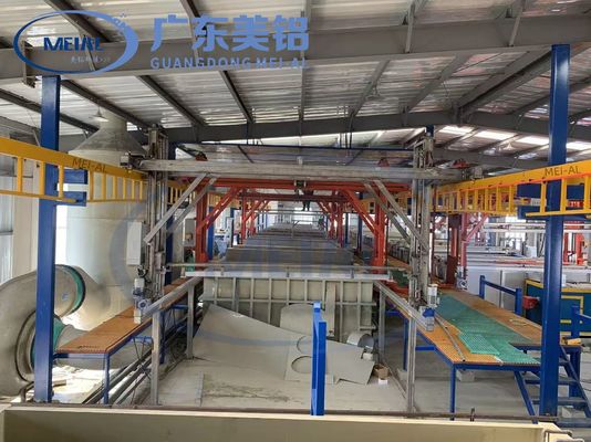 Bon prix Équipement de traitement de surface automatique de la ligne de production d'anodisation en aluminium de 800 T/mois en ligne