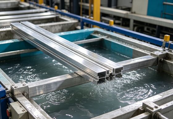 Bon prix Ligne d'anodisation horizontale automatique pour les profilés en aluminium avec 750 T/mois de sortie 6500 mm Longueur maximale du profil et épaisseur de film 8-12 μm en ligne